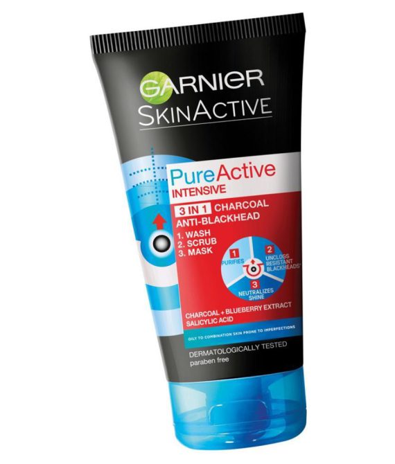 Garnier Pure Active Intensive Charcoal 3 In 1 Mask – 150ml