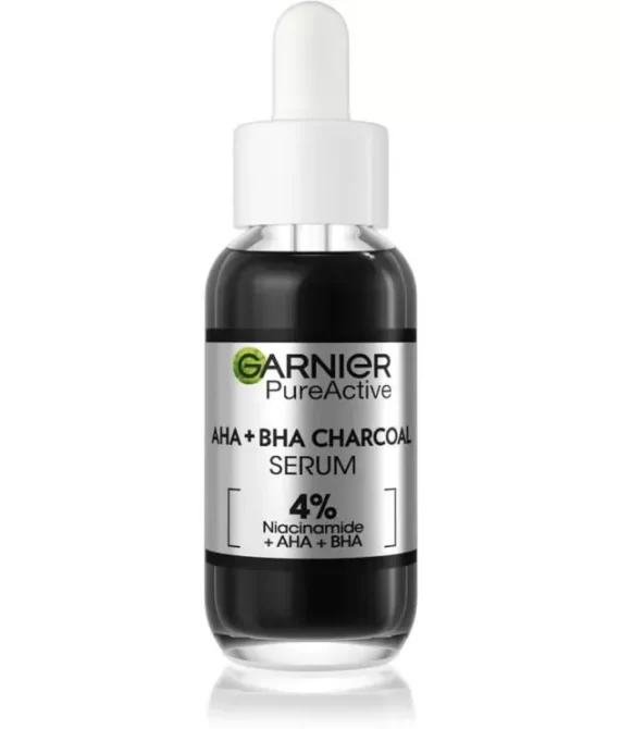 Garnier aha+bha charcoal serum
