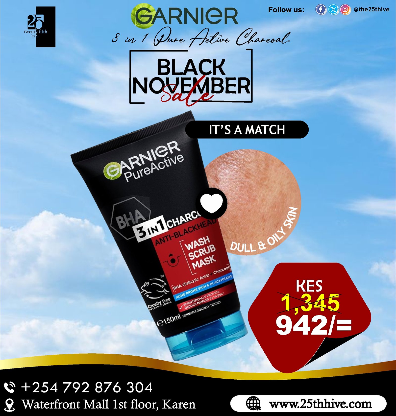 Save on Garnier Pure Active Charcoal 3-in-1 for Black November