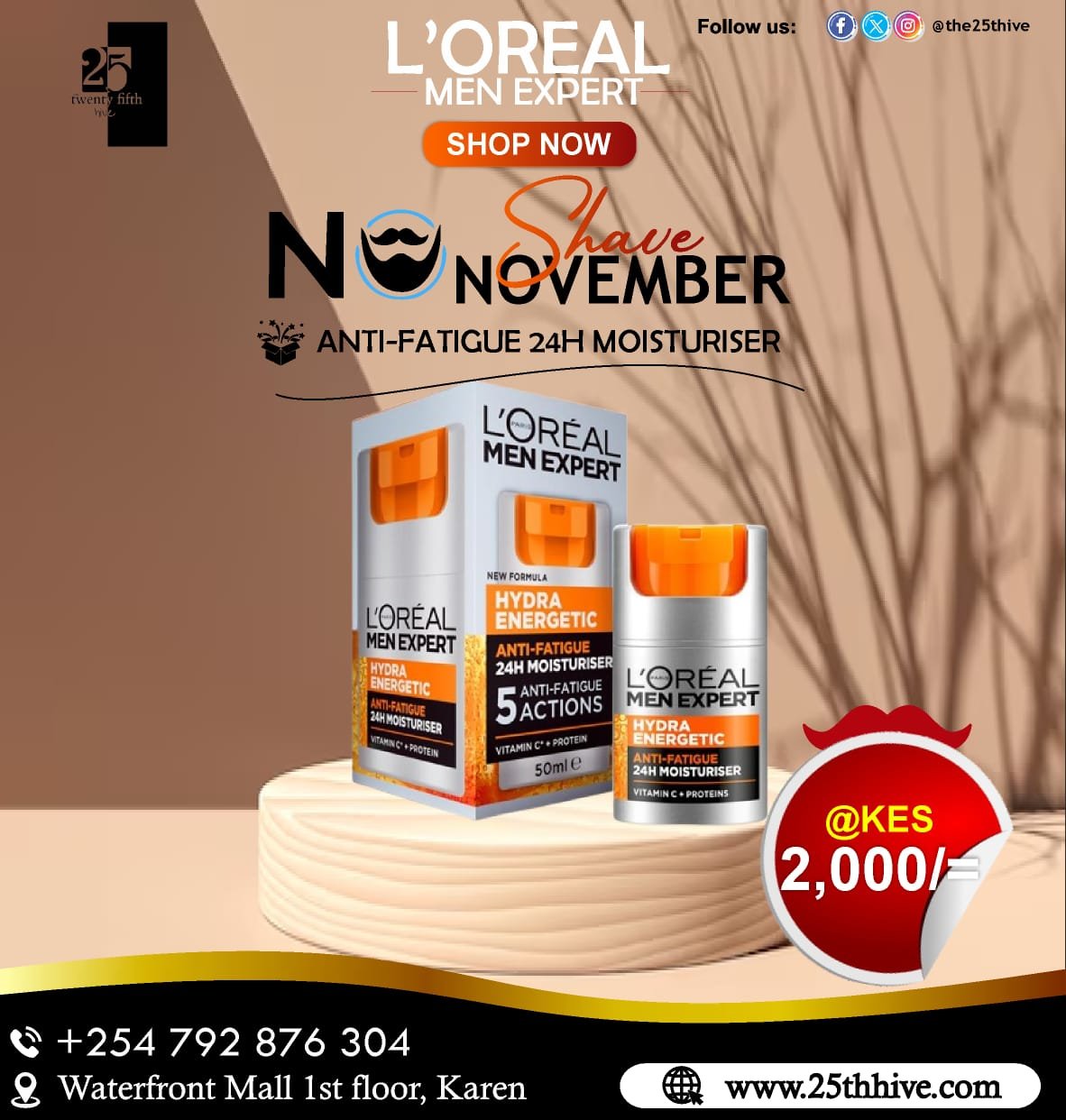 Loreal Men Anti-Fatigue 24H Moisturizer Black November Sale