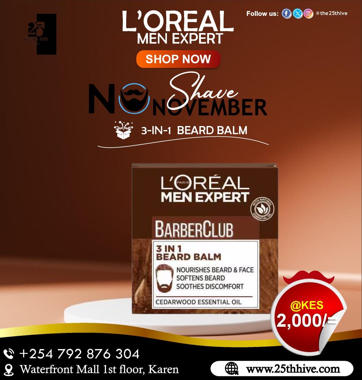 Loreal Men 3-in-1 Beard Balm Black November Sale