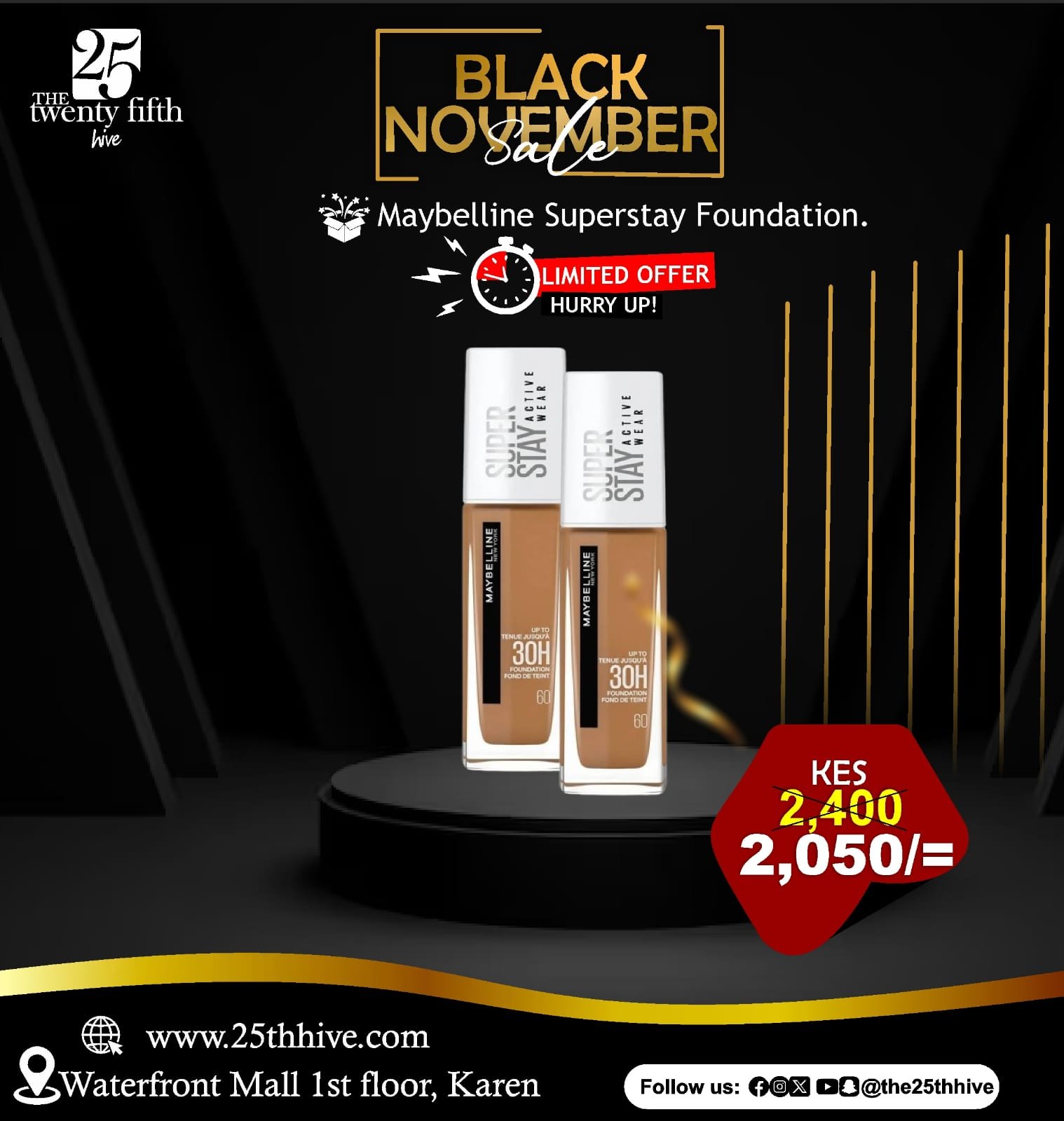 Maybelline Superstay Foundation Black November Sale